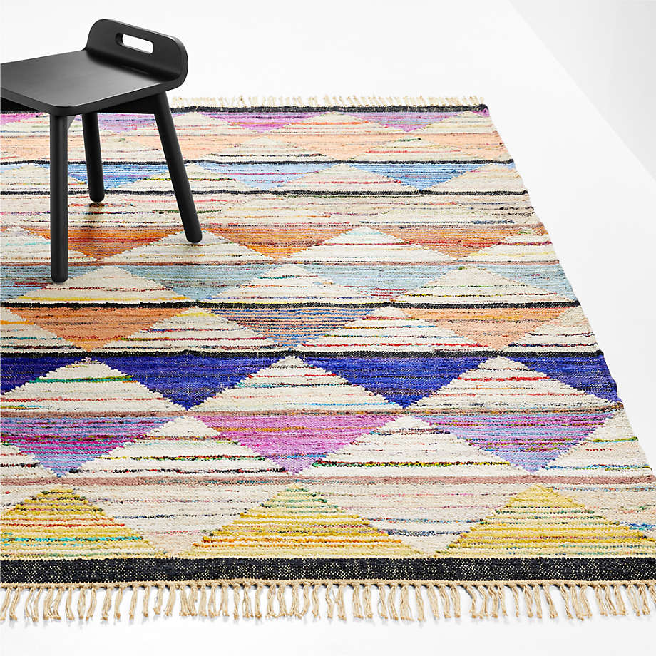 Crate & Barrel Scene Washable Rag Rug