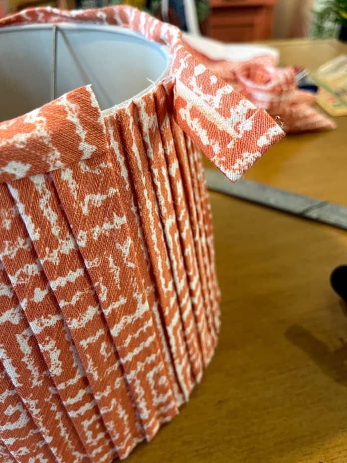 Pleated Fabric Lampshade