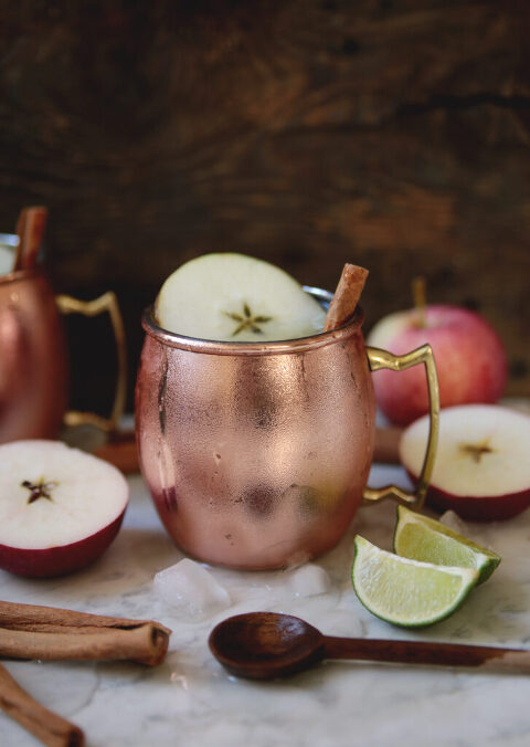 Apple Cider Moscow Mule Mocktail