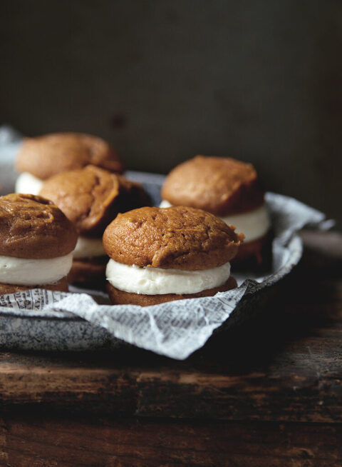 Pumpkin Whoopie Pies with Maple Cream Filling...